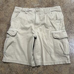 vintage y2k bugle boy cargo shorts size 34 biege preppy skater